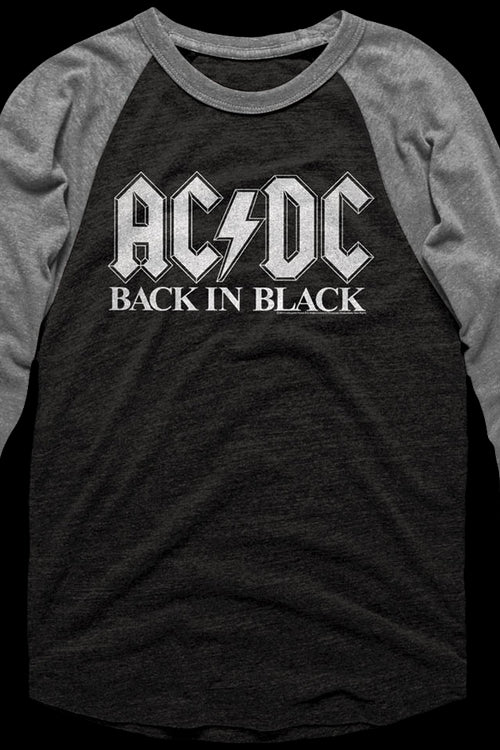 Back In Black ACDC Raglan Baseball Shirtmain product image