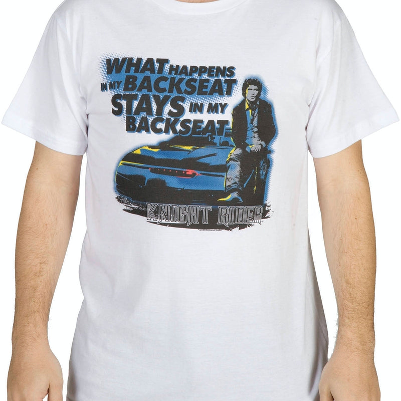 Knight Rider Officially Licensed Women's Backseat T-Shirt - Vintage TV Show Merchandise Tee