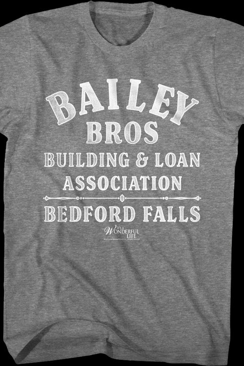 Bailey Bros. Building & Loan Association It's A Wonderful Life T-Shirtmain product image