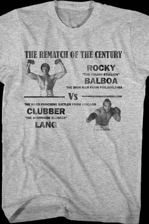 Balboa vs Lang Rematch of the Century Rocky T-Shirtmain product image