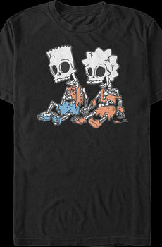 Bart And Lisa Skeletons The Simpsons T-Shirt