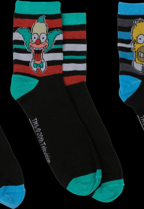 Bart Krusty Homer 3-Pack Simpsons Socks