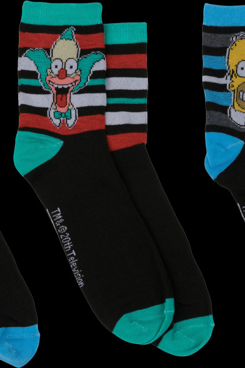Bart Krusty Homer 3-Pack Simpsons Socksmain product image