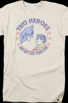 Batman And Robin Two Heroes Are Better Than One DC Comics T-Shirt