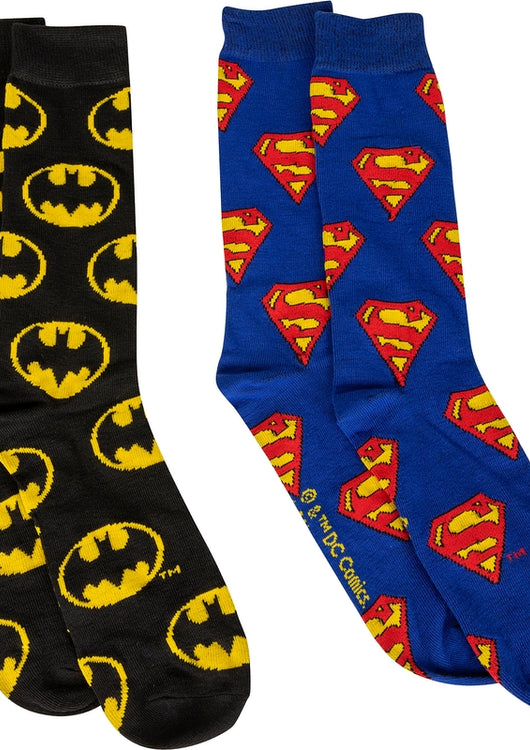 Batman And Superman 2-Pack DC Comics Socks - main product image