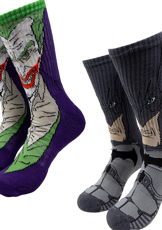 Batman and The Joker 2-Pack DC Comics Socks - main product image
