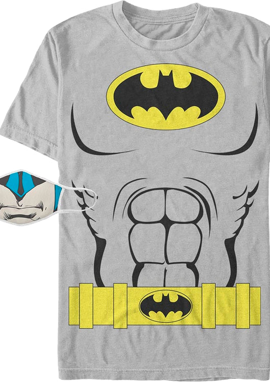 Batman Costume Combo Face Mask And T-Shirt - main product image