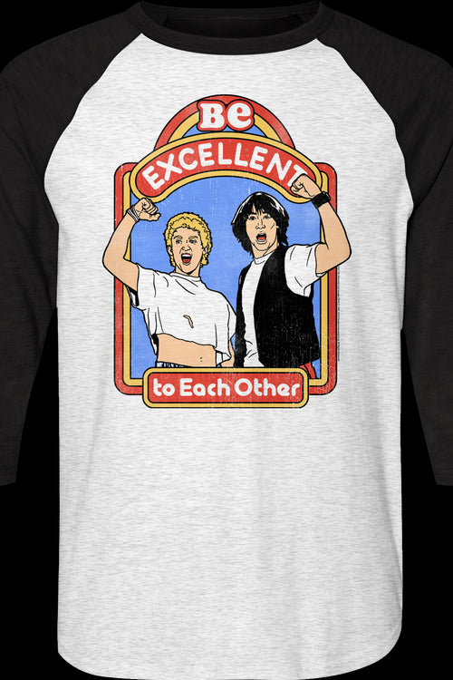 Be Excellent Bill and Ted's Excellent Adventure Raglan Baseball Shirtmain product image