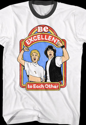 Be Excellent Bill and Ted's Excellent Adventure Ringer Shirt