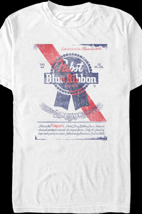 Beer Can Label Pabst Blue Ribbon T-Shirtmain product image