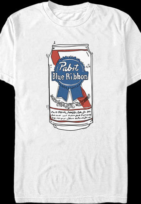 Beer Can Pabst Blue Ribbon T-Shirt