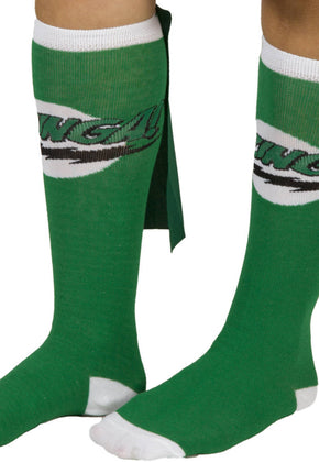 Big Bang Theory Green Bazinga Caped Socks