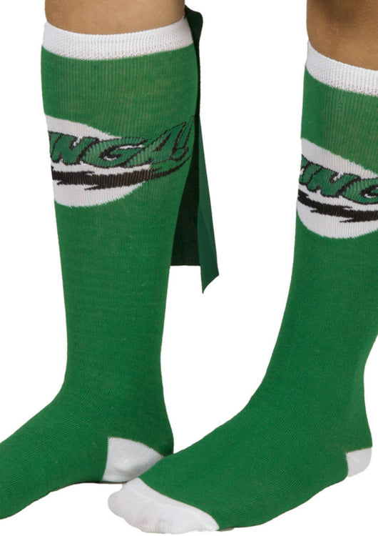 Big Bang Theory Green Bazinga Caped Socks - main product image