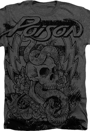 Big Print Snake and Skull Poison T-Shirt