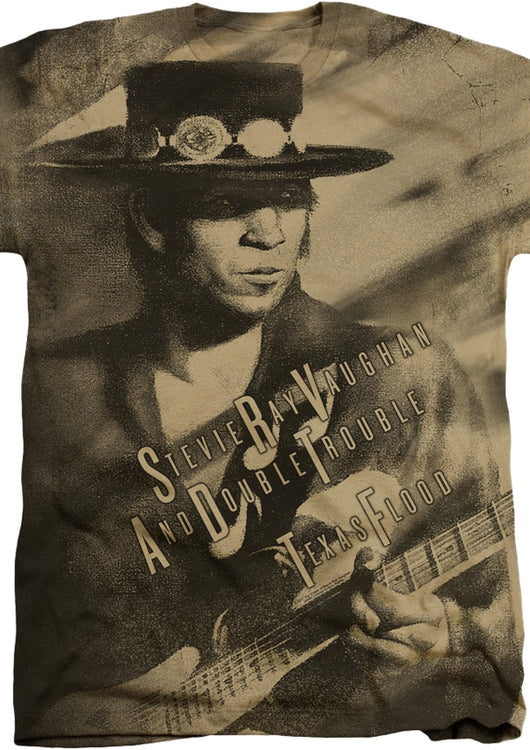 Big Print Texas Flood Stevie Ray Vaughan T-Shirt - main product image