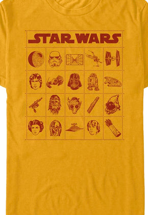 Bingo Card Star Wars T-Shirt