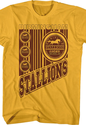 Gold Birmingham Stallions USFL T-Shirt