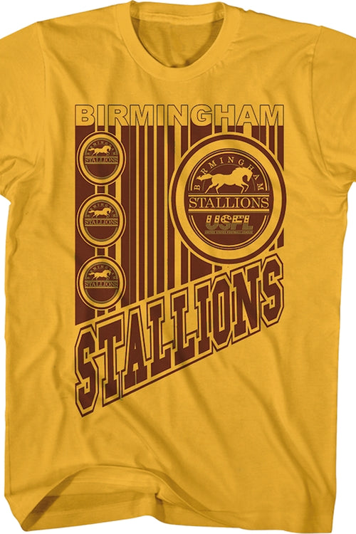 Gold Birmingham Stallions USFL T-Shirtmain product image