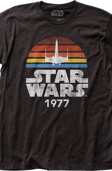 Black 1977 X-Wing Star Wars T-Shirt