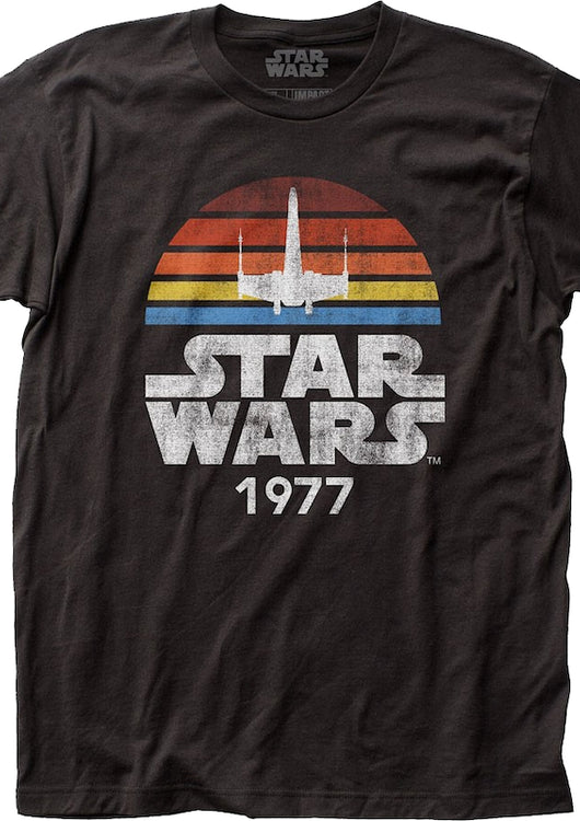 Black 1977 X-Wing Star Wars T-Shirt - main product image