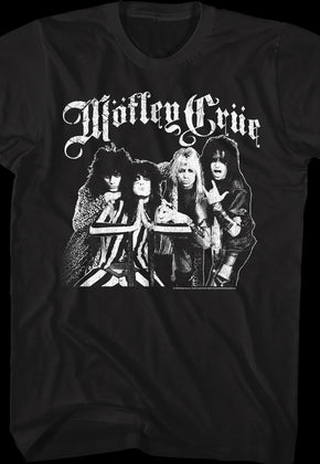 Black And White Band Photo Motley Crue T-Shirt