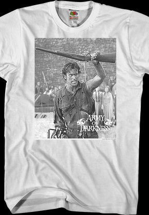 Black and White Boom Stick Army of Darkness T-Shirt