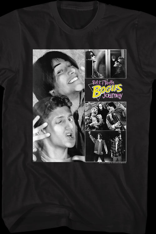 Black and White Collage Bill and Ted's Bogus Journey T-Shirtmain product image