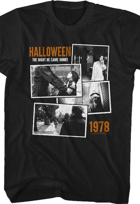 Black And White Collage Halloween T-Shirt