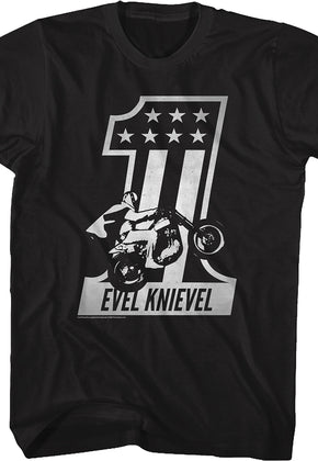 Black And White Evel Knievel T-Shirt