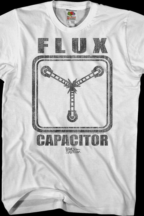 Black and White Flux Capacitor Back To The Future T-Shirtmain product image