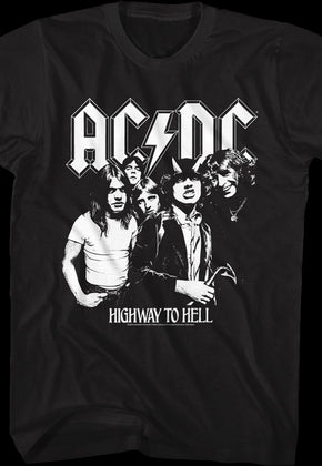 Black And White Highway To Hell ACDC Shirt
