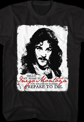 Black and White Inigo Montoya Princess Bride T-Shirt