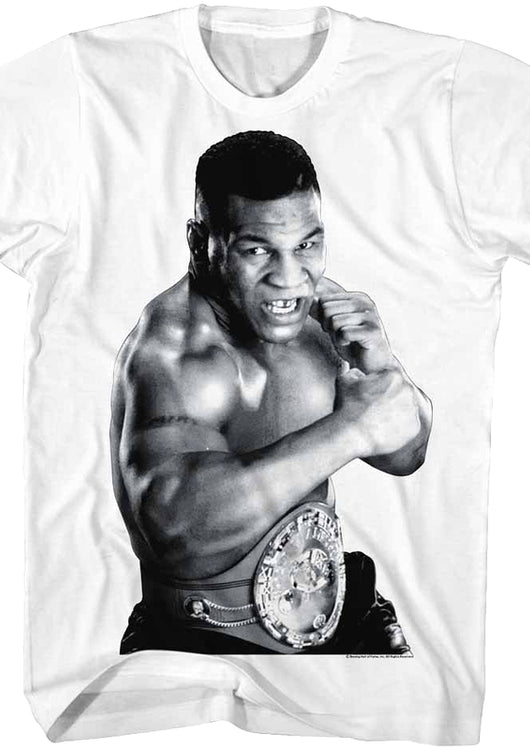 Black and White Mike Tyson T-Shirt - main product image