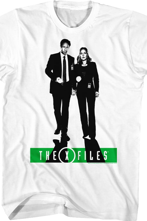 Black and White Mulder and Scully X-Files T-Shirtmain product image