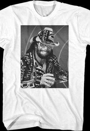 Black And White Photo Macho Man Randy Savage T-Shirt