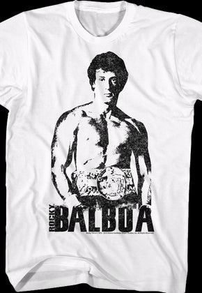 Black and White Rocky Balboa T-Shirt