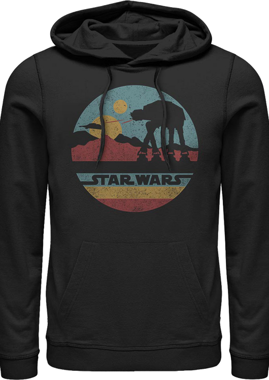 Black AT-AT Silhouette Star Wars Hoodie - main product image