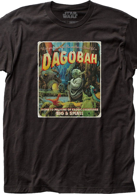 Black Dagobah Postcard Star Wars T-Shirt - main product image