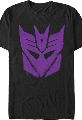 Black Decepticon Graffiti Logo Transformers T-Shirt