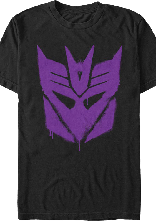 Black Decepticon Graffiti Logo Transformers T-Shirt - main product image