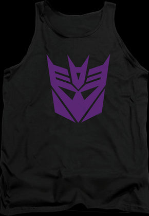 Black Decepticon Logo Transformers Tank Top