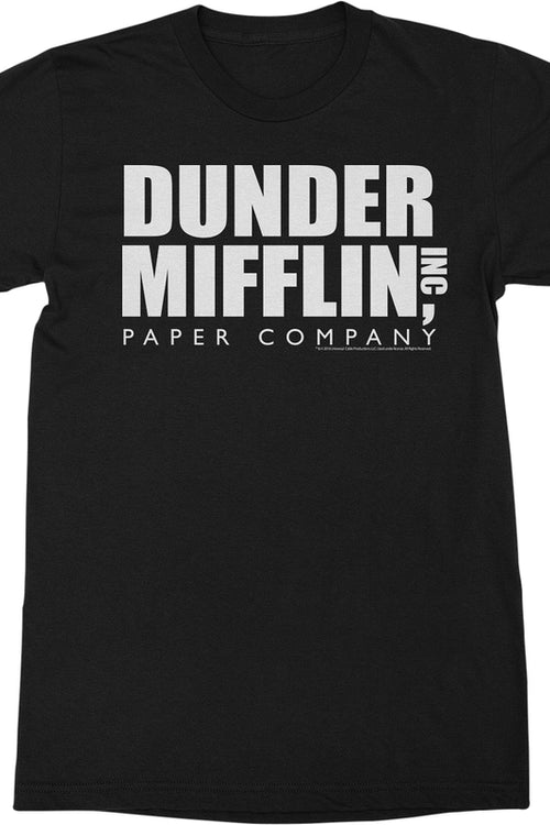 Black Dunder Mifflin The Office T-Shirtmain product image