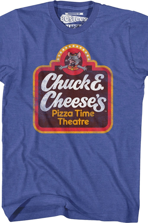 Blue Logo Chuck E. Cheese's Pizza Time Theatre T-Shirtmain product image