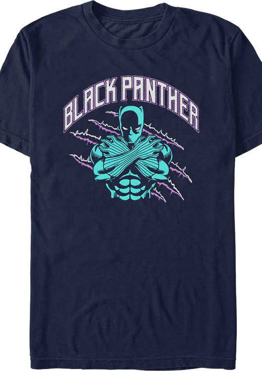 Black Panther Claw Marks Marvel Comics T-Shirt - main product image