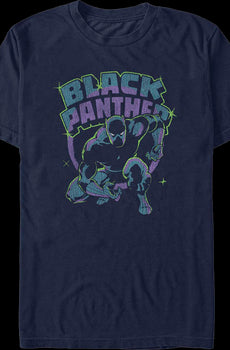 Black Panther Retro Action Pose Marvel Comics T-Shirt
