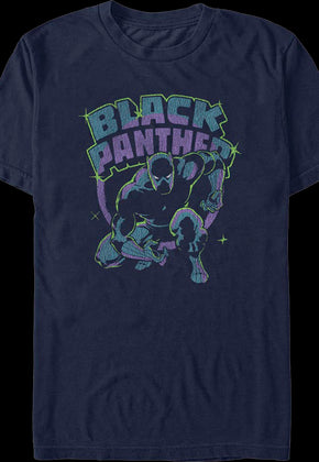 Black Panther Retro Action Pose Marvel Comics T-Shirt