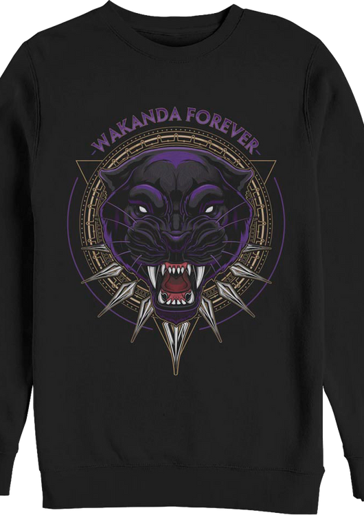 Black Panther Wakanda Forever Marvel Comics Sweatshirt - main product image