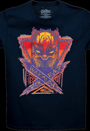 Black Panther Wakanda Forever Sunset Marvel Comics T-Shirt