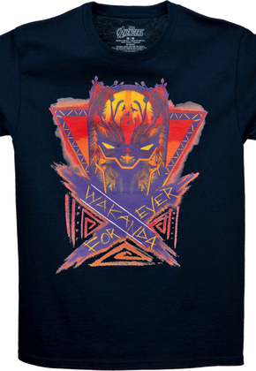 Black Panther Wakanda Forever Sunset Marvel Comics T-Shirt