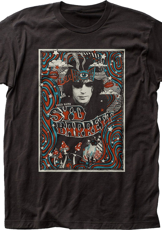 Black Psychedelic Poster Syd Barrett T-Shirt - main product image